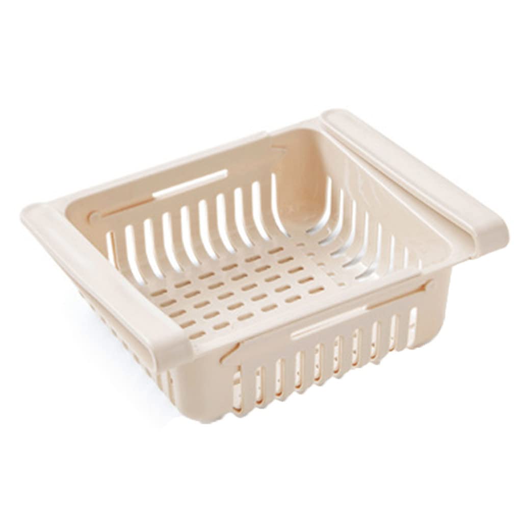 Comigeewa Pull-Out Refrigerator Storage Box - Expandable Food Organizer Drawer Shelf for Kitchen Organization | Perfect for Fruits, Vegetables & Snacks Storage in Fridge or Pantry