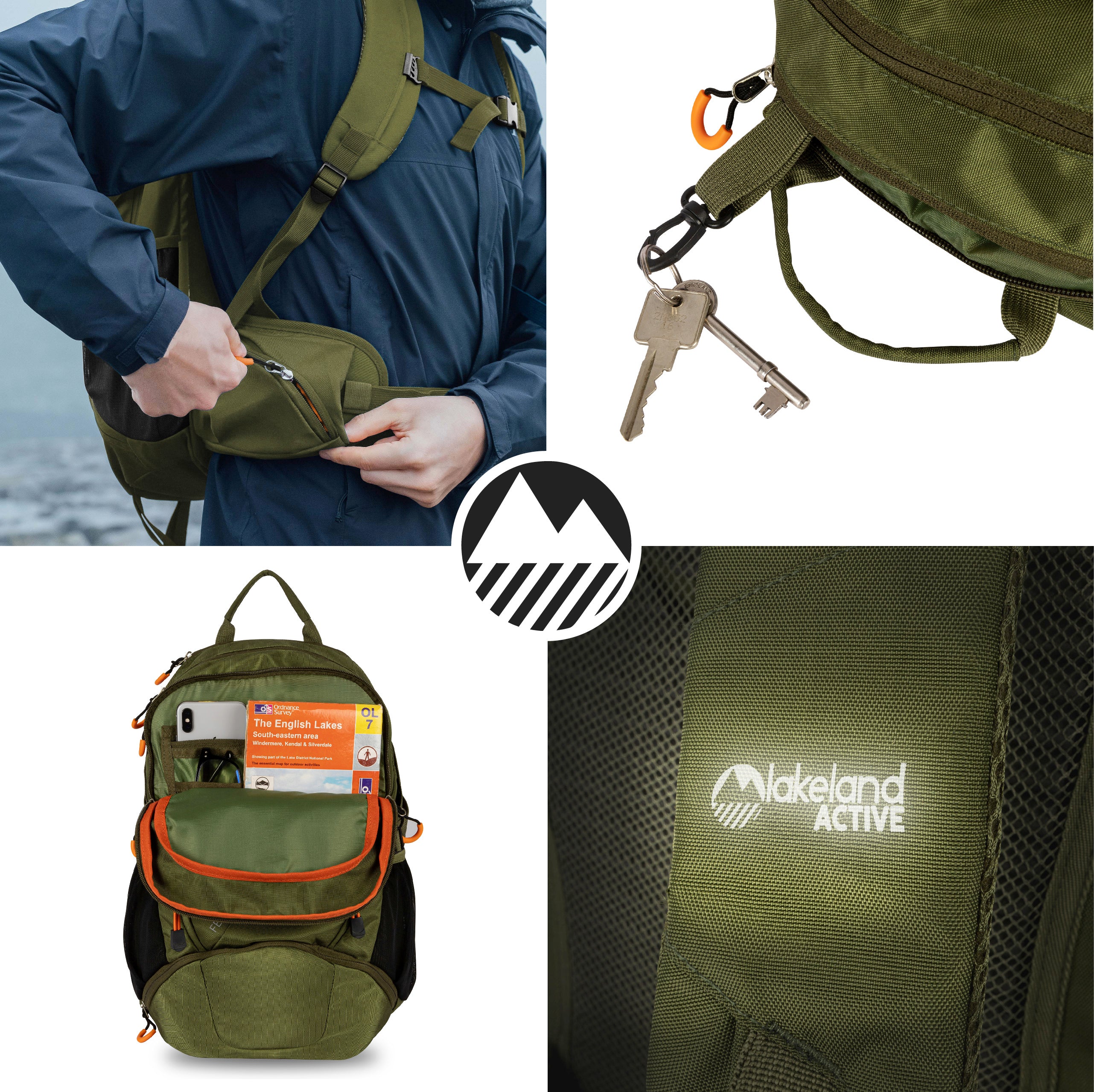 Fellside 20L Lightweight Hiking Backpack - Waterproof Daypack for Outdoor Camping, Travel & School - Durable & Comfortable for Men & Women