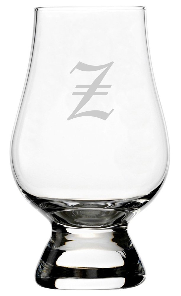 Monogram Crystal Whisky Glass - Letter Z for Glencairn Accessories | Elegant Barware Gift