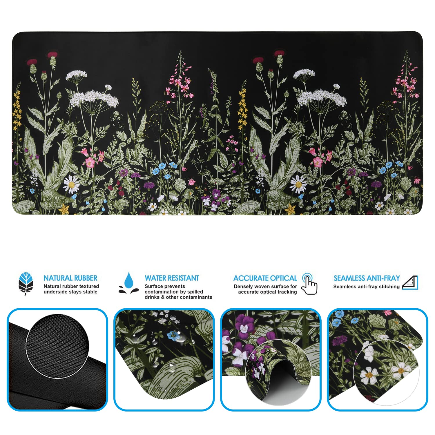 iCasso Extended Gaming Mouse Pad Set - 35.4