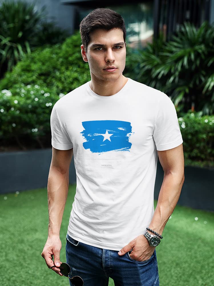 Smartprints Somalia Flag Paint Design Men's T-Shirt - Patriotic & Casual Wear for Everyday Outfits and National Pride