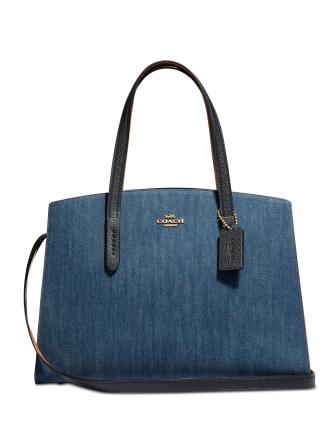 Coach Denim Colorblock Charlie Carryall Crossbody Bag - Stylish Women's Shoulder Purse for Work, Travel & Everyday Use