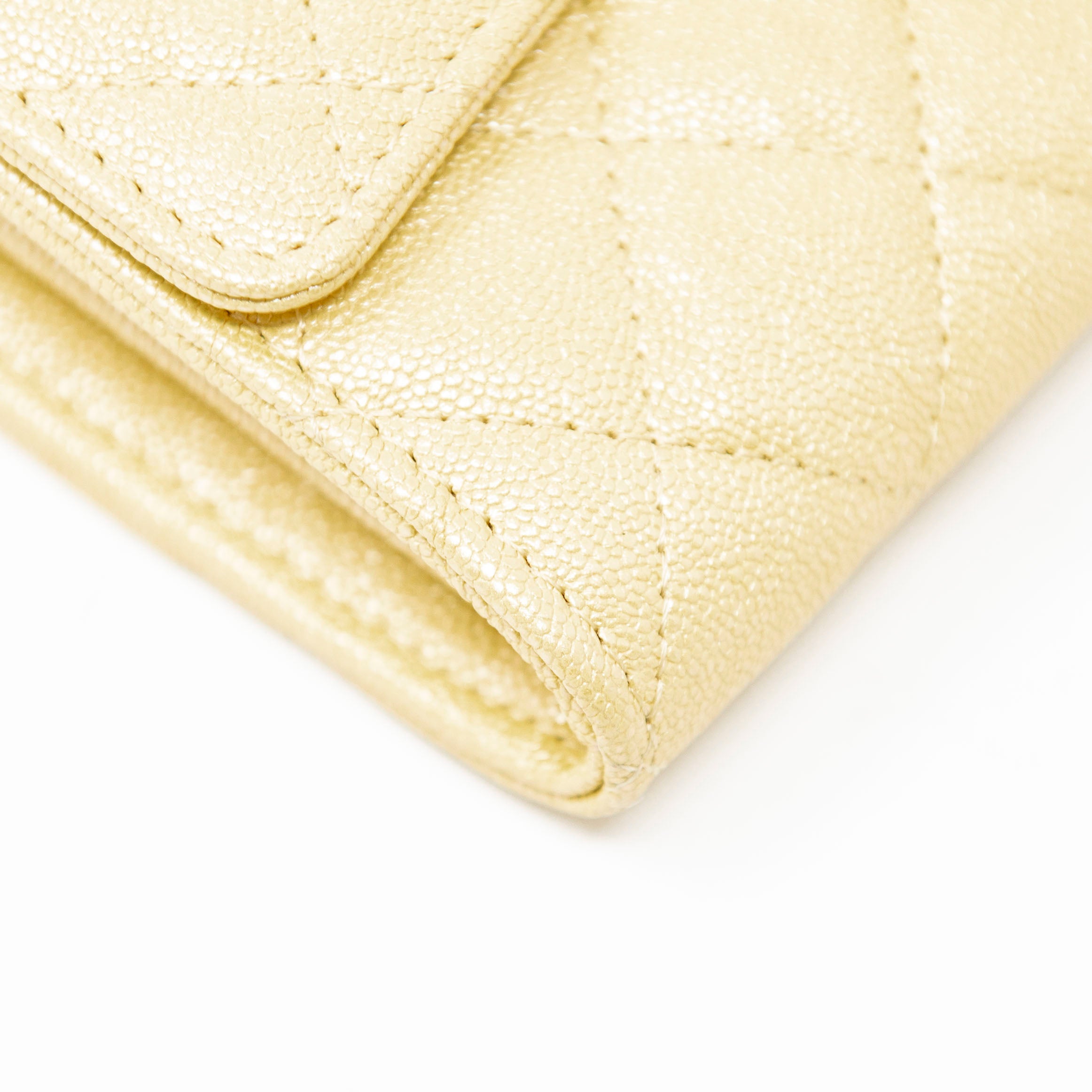 Chanel Yellow Iridescent Mini Wallet On Chain Crossbody Bag - Elegant Evening Clutch for Parties, Weddings & Special Occasions
