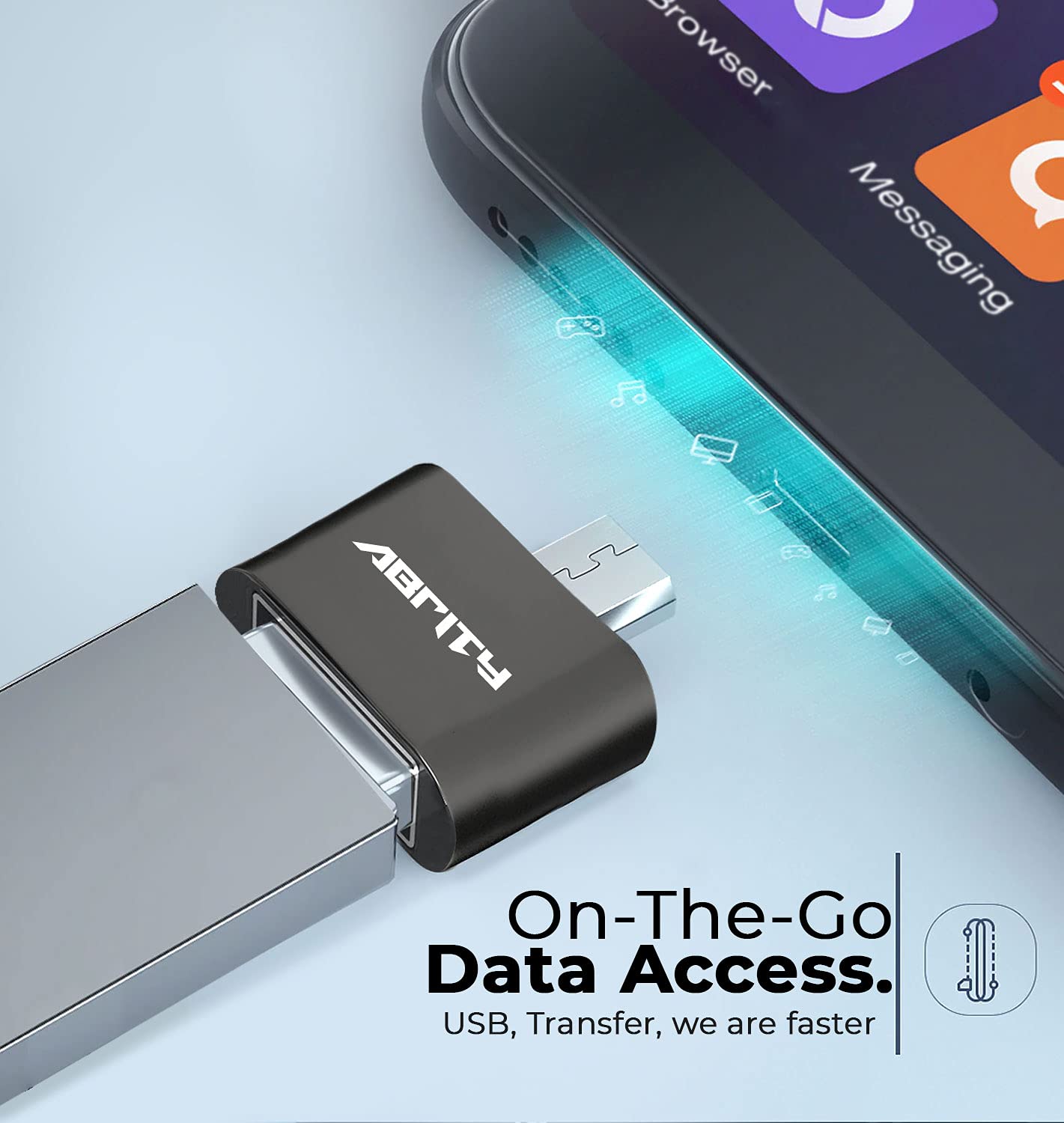 2-Pack USB OTG Adapter - Micro USB to USB Converter, Male to Female USB A Adapter for Android, SD Card Reader, Xbox, PC, Flash Drives & Smart Devices - Perfect for Data Transfer & Charging