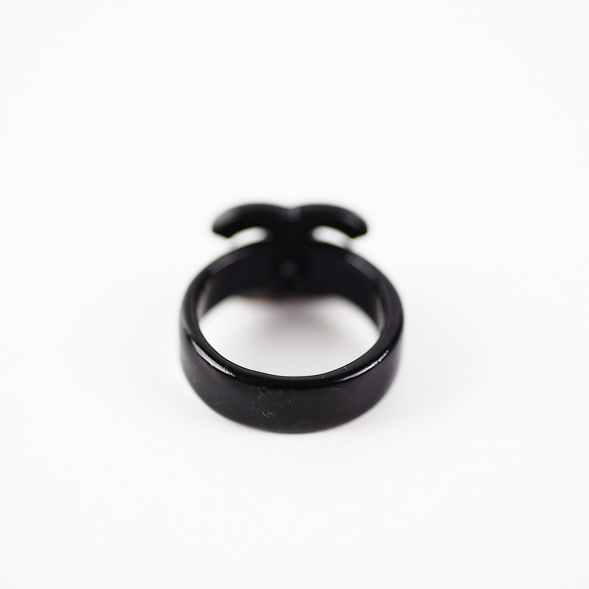 Chanel Black Fashion Ring for Women - Elegant Jewelry Gift for Birthday, Anniversary & Special Occasions