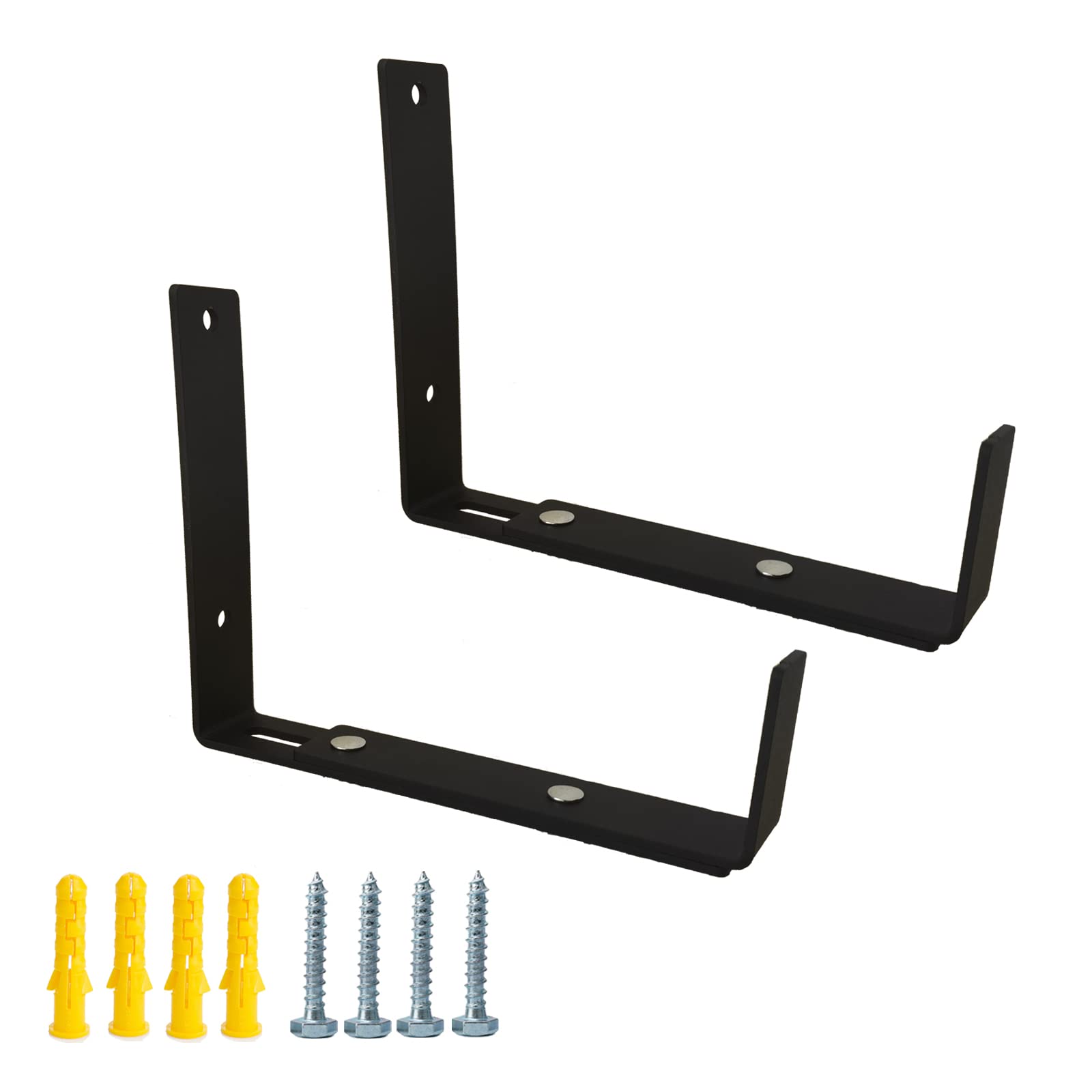 Adjustable Planter Box Bracket - Heavy Duty Flower Window Box Holder with Size Customization for Indoor/Outdoor Plants - Perfect for Balcony, Garden, and Window Decor