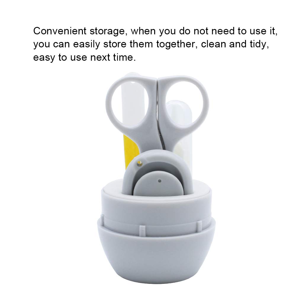 NewZC 4-in-1 Baby Manicure Kit with Safety Nail Clippers, Scissors, Nail File & Nasal Tweezers | Penguin Design Baby Nail Care Set for Newborns & Toddlers | Perfect for Travel, Home & Diaper Bag Essentials
