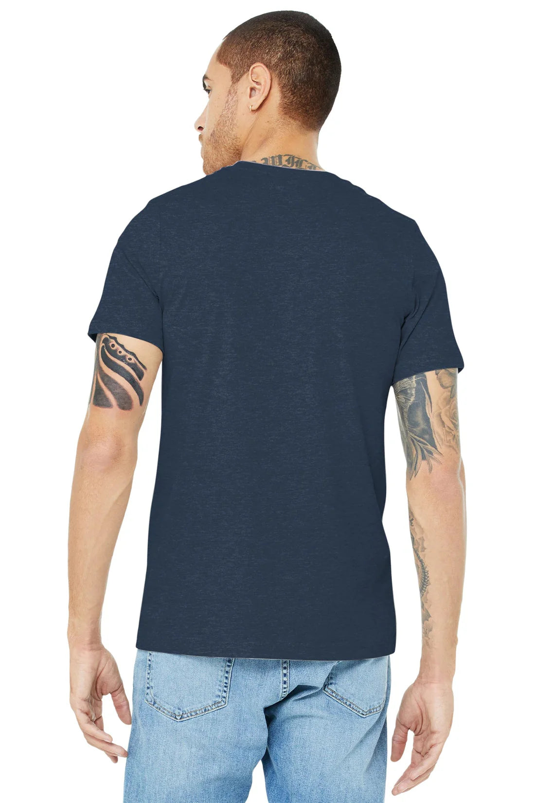 Bella Canvas Unisex Jersey T-Shirt - Soft Cotton Crew Neck Tee for Men & Women - Navy Blue - Perfect for Casual Wear, Workouts & Everyday Comfort