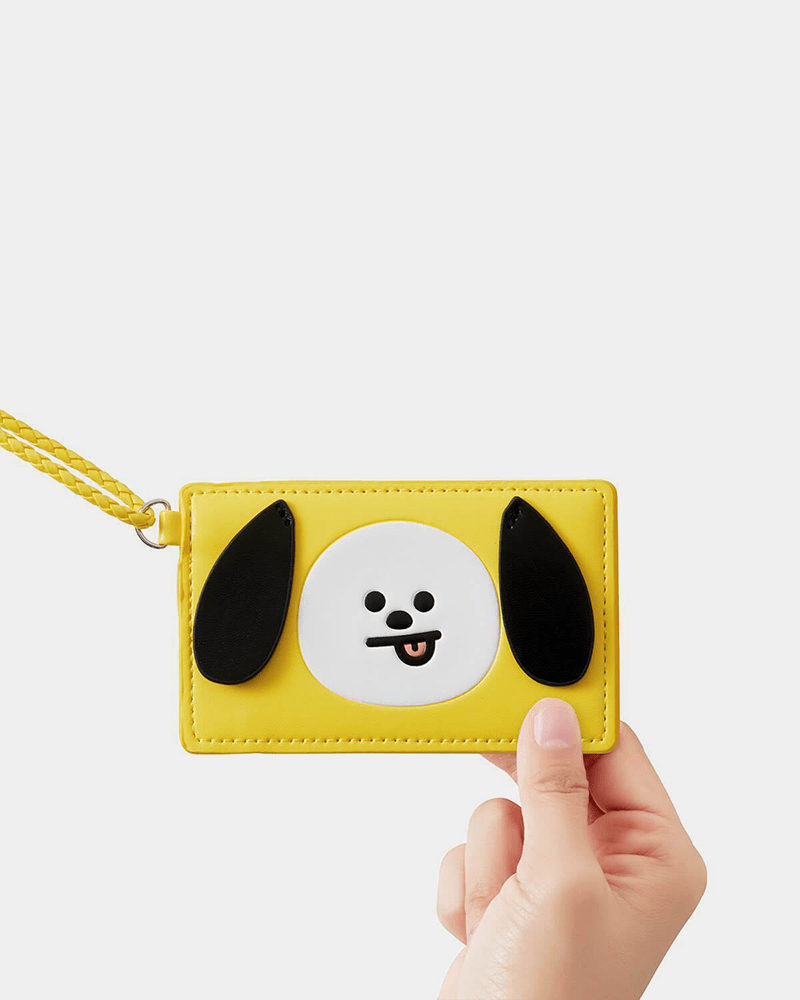 BT21 CHIMMY Strap Card Holder - Cute BTS Phone Wallet for Credit Cards & ID - Perfect for K-Pop Fans, Concerts, and Everyday Use