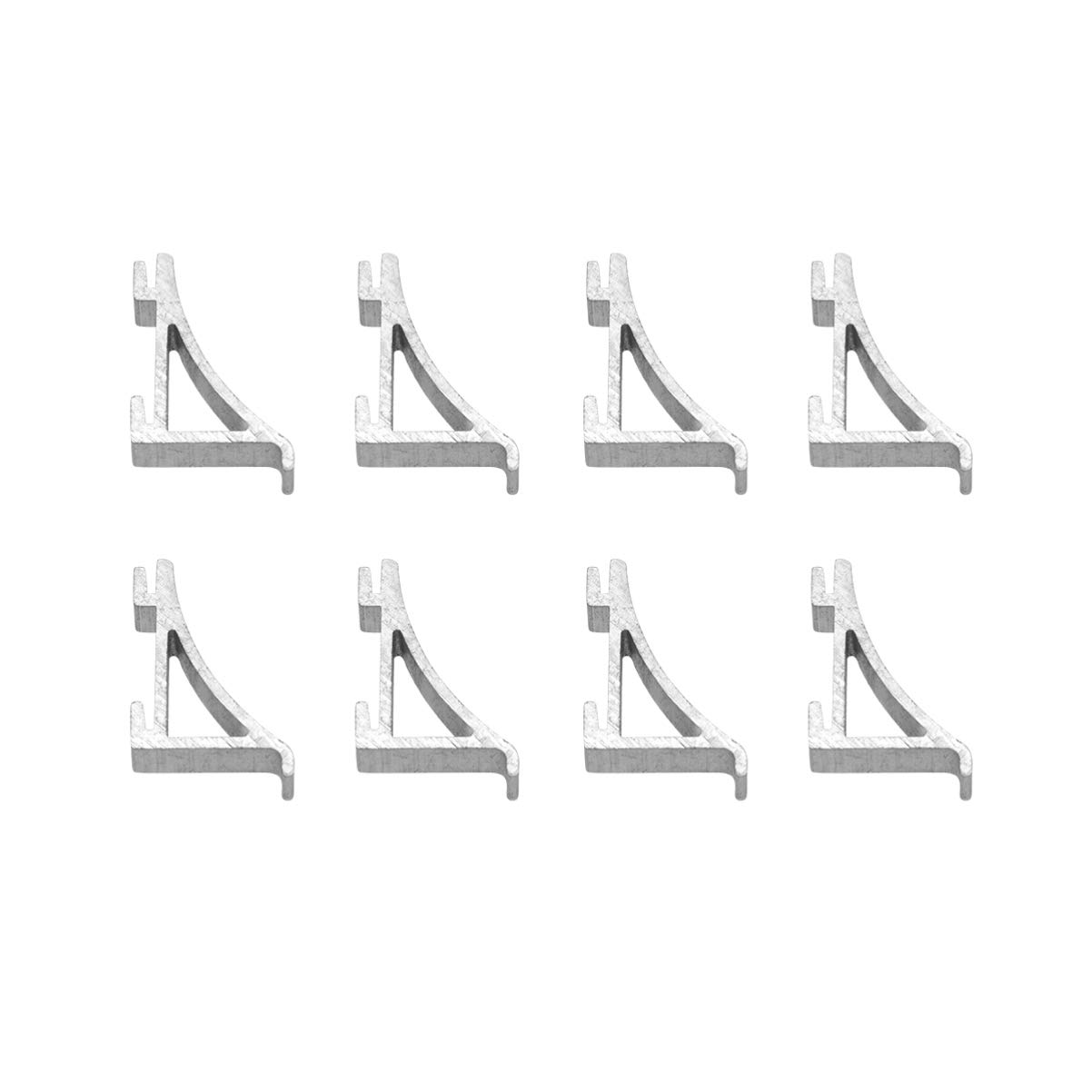 DOITOOL 8Pcs Refrigerator Shelf Clips - Heavy Duty Aluminum Shelf Support Brackets for Fridge, Cooler & Freezer (Size 4) - Secure Storage Organizer for Kitchen, Garage & RV Refrigeration