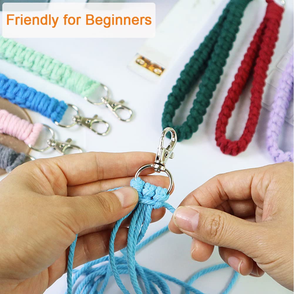 Boho Macrame Keychain Kit - DIY Craft for Adults & Kids, Perfect for Beginners & Gifts