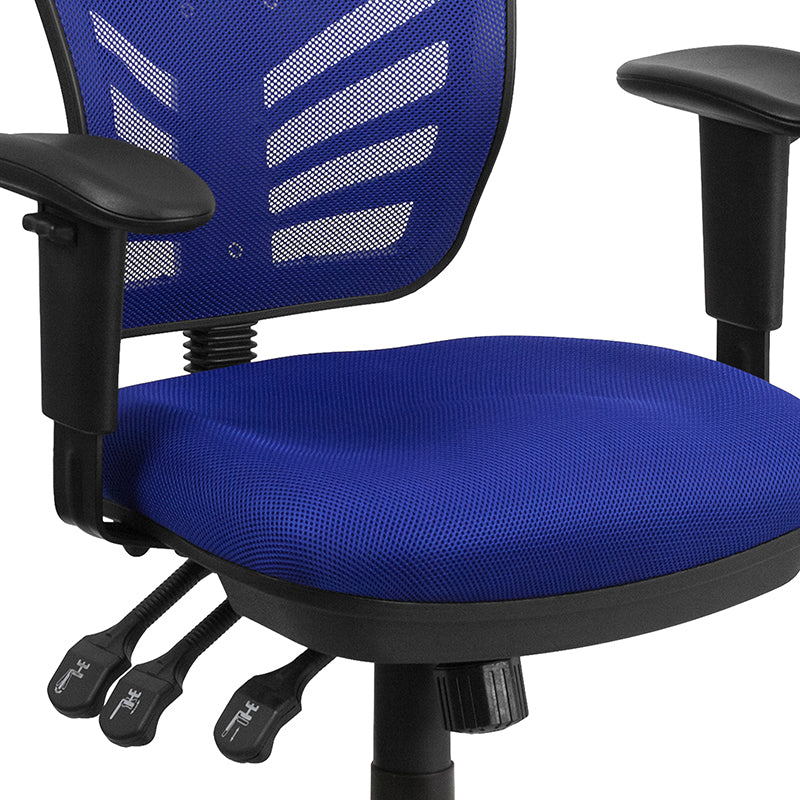 FLASH Mid Back Mesh Executive Office Chair - Ergonomic Swivel Chair with Adjustable Arms & Lumbar Support (Model HL 0001) - Perfect for Home Office, Gaming & Workspaces