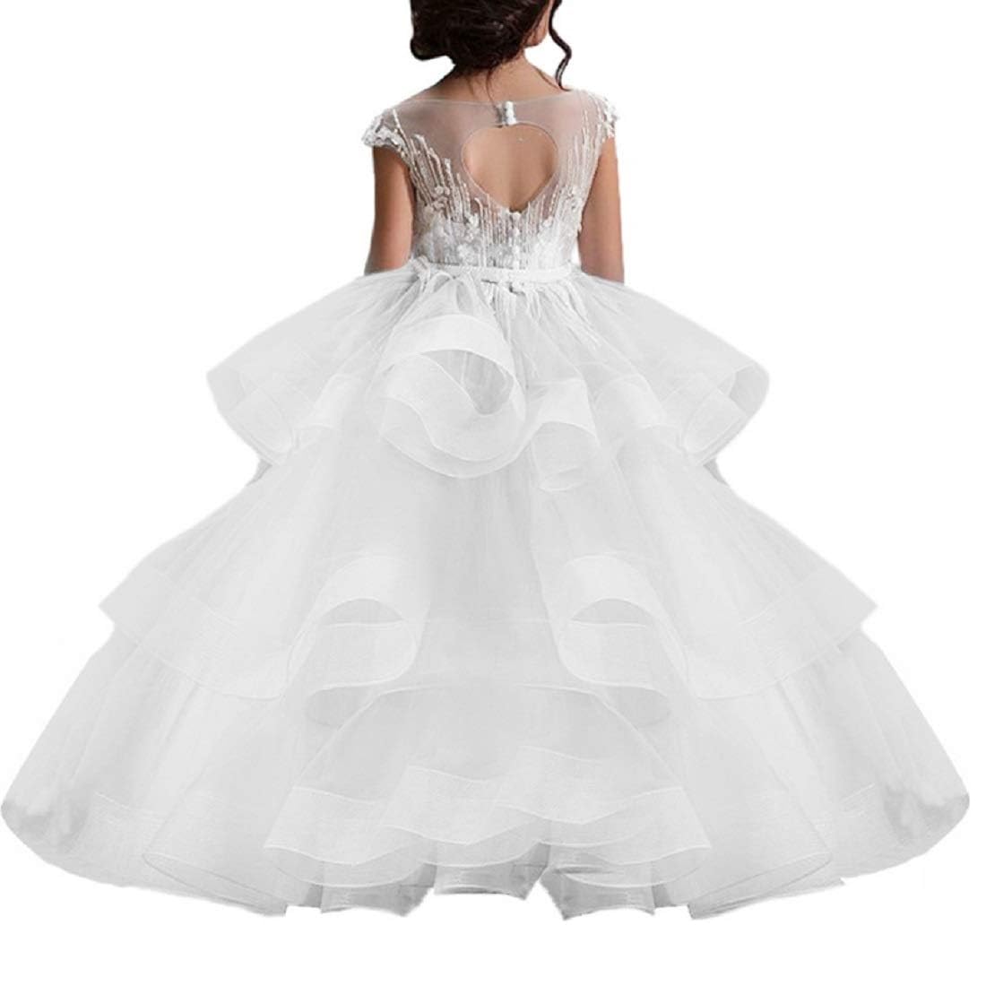 Elegant Long Little Girls Pageant Dresses for Wedding, First Communion, Prom & Special Occasions - Ball Gown for Kids Birthday Party, Dance Recital & Formal Events