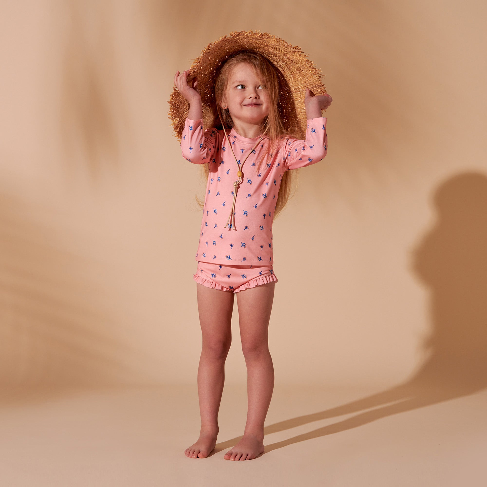 Little Flower Rashie Swim Set for Baby Girls - UV Protection Swimwear for Toddlers - Perfect for Beach, Pool & Summer Water Play
