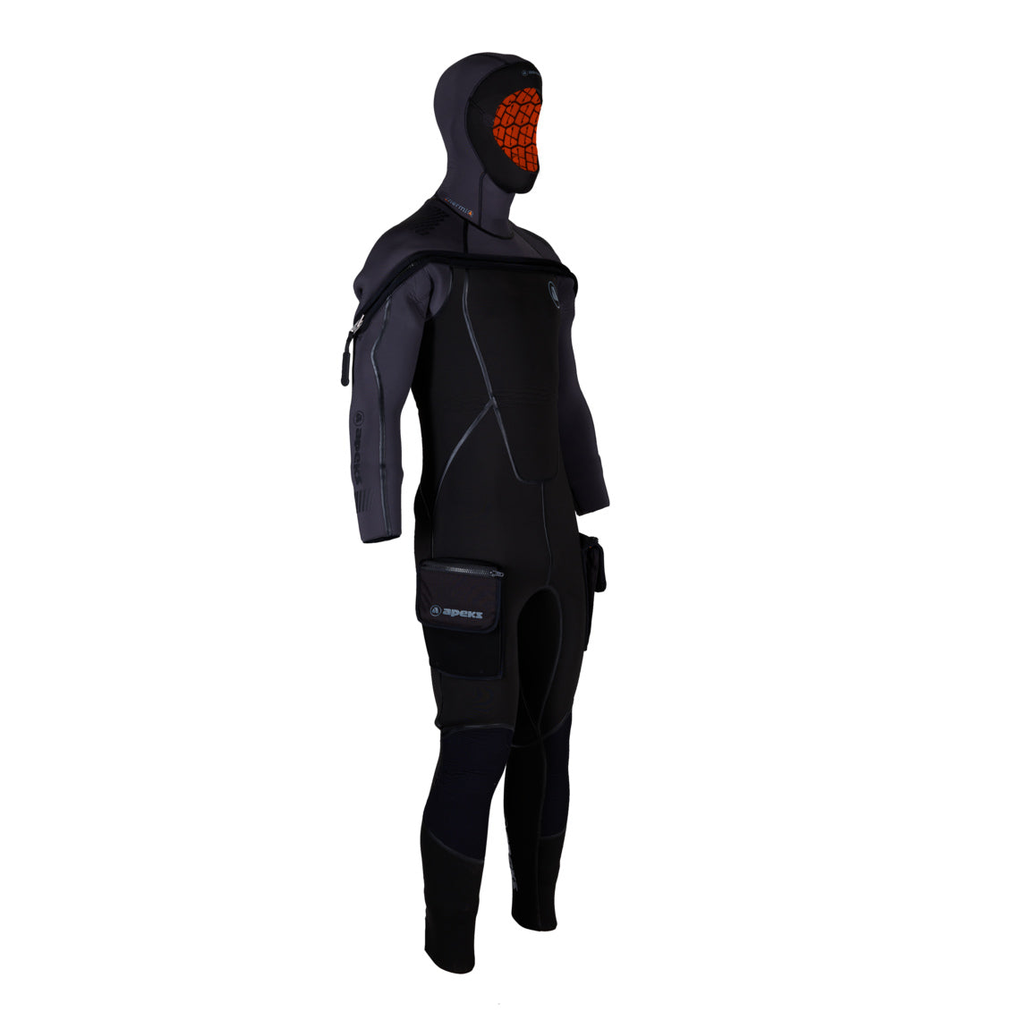 Apeks 8/7mm Women's ThermiQ ADV Hooded Full Wetsuit - Premium Cold Water Diving Suit for Scuba, Spearfishing & Surfing