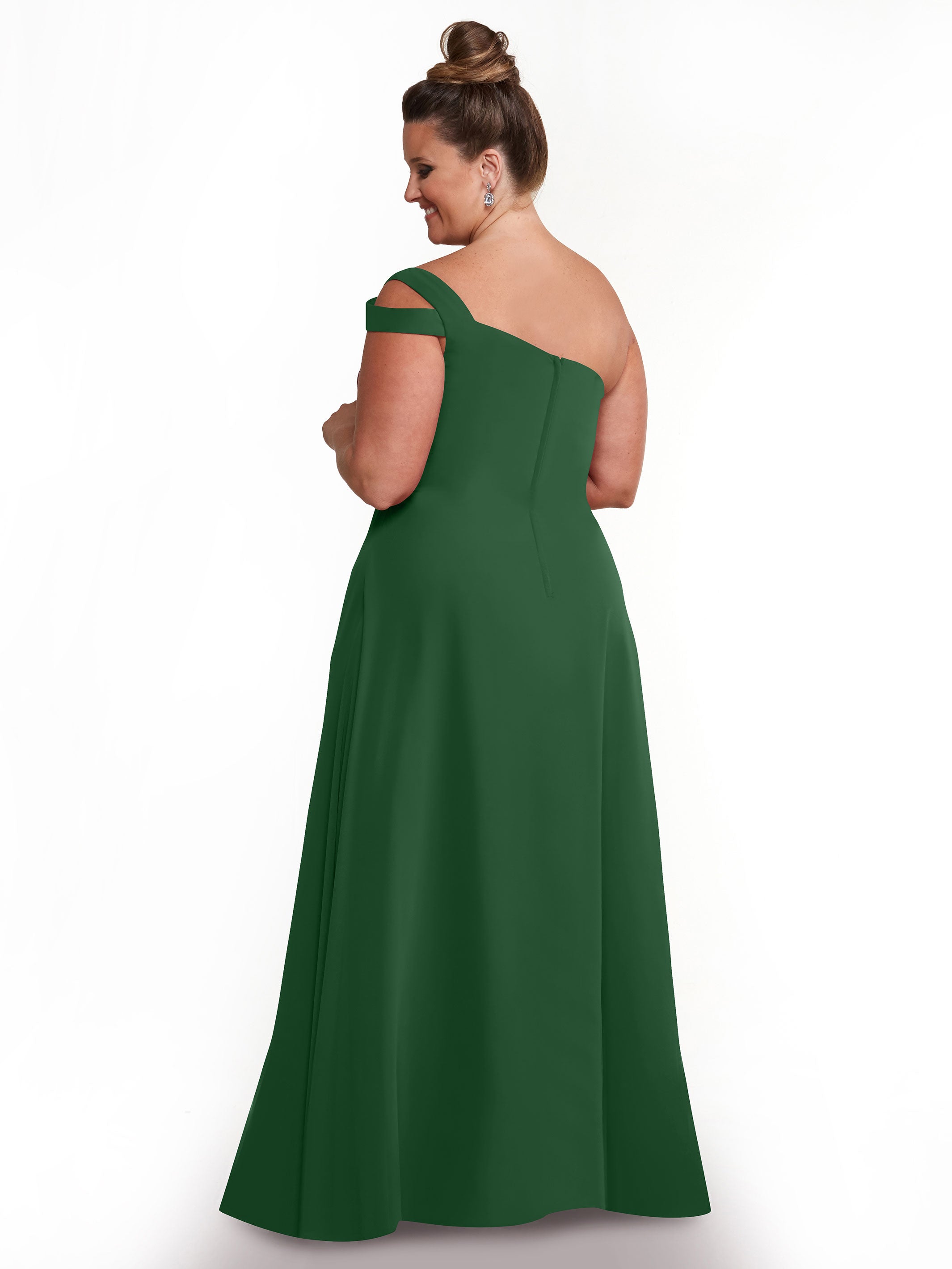 Elegant 80139 Chiffon A-Line One Shoulder Bridesmaid Dress with High Slit - Perfect for Weddings, Formal Events & Evening Parties