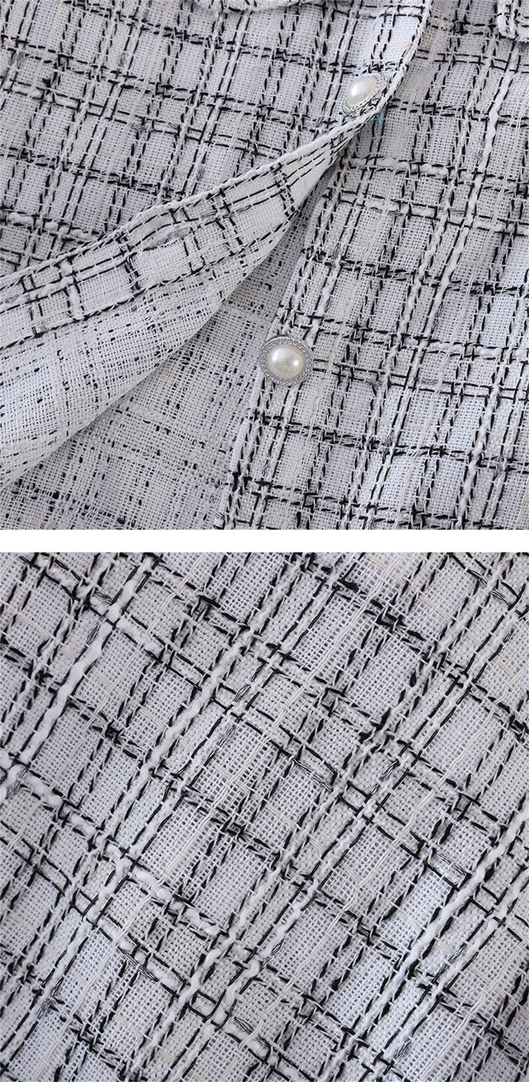 Women's Loose Fit Long Sleeve Plaid Shirt - Autumn Korean Style Stitched 2 Piece Blouse Top for Casual Wear & Office Outfits