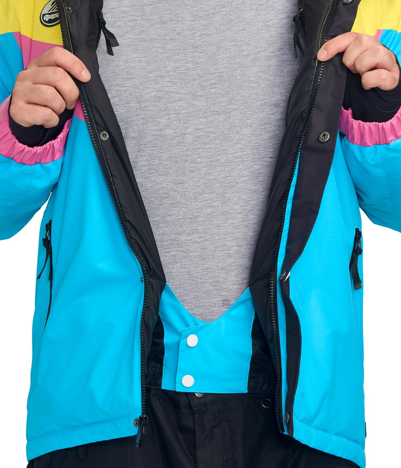 Fun & Colorful Men's Ski Jackets - Waterproof Hooded Snow Jacket for Adults | Après Ski Outerwear for Winter Sports & Cold Weather