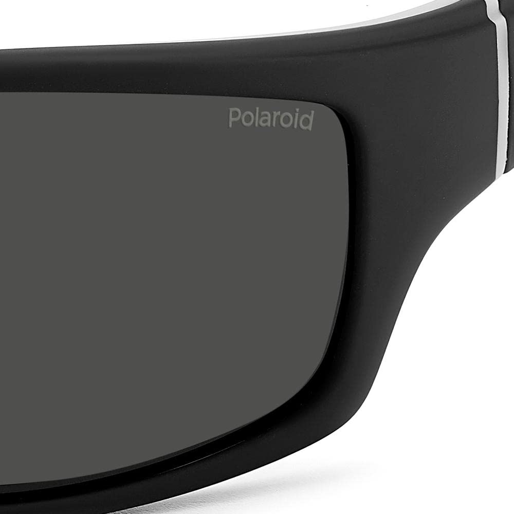 **Polaroid Sunglasses for Men - Black & Gray Classic Aviator Style - UV Protection & Polarized Lenses - Perfect for Driving, Outdoor Sports & Summer Fashion**