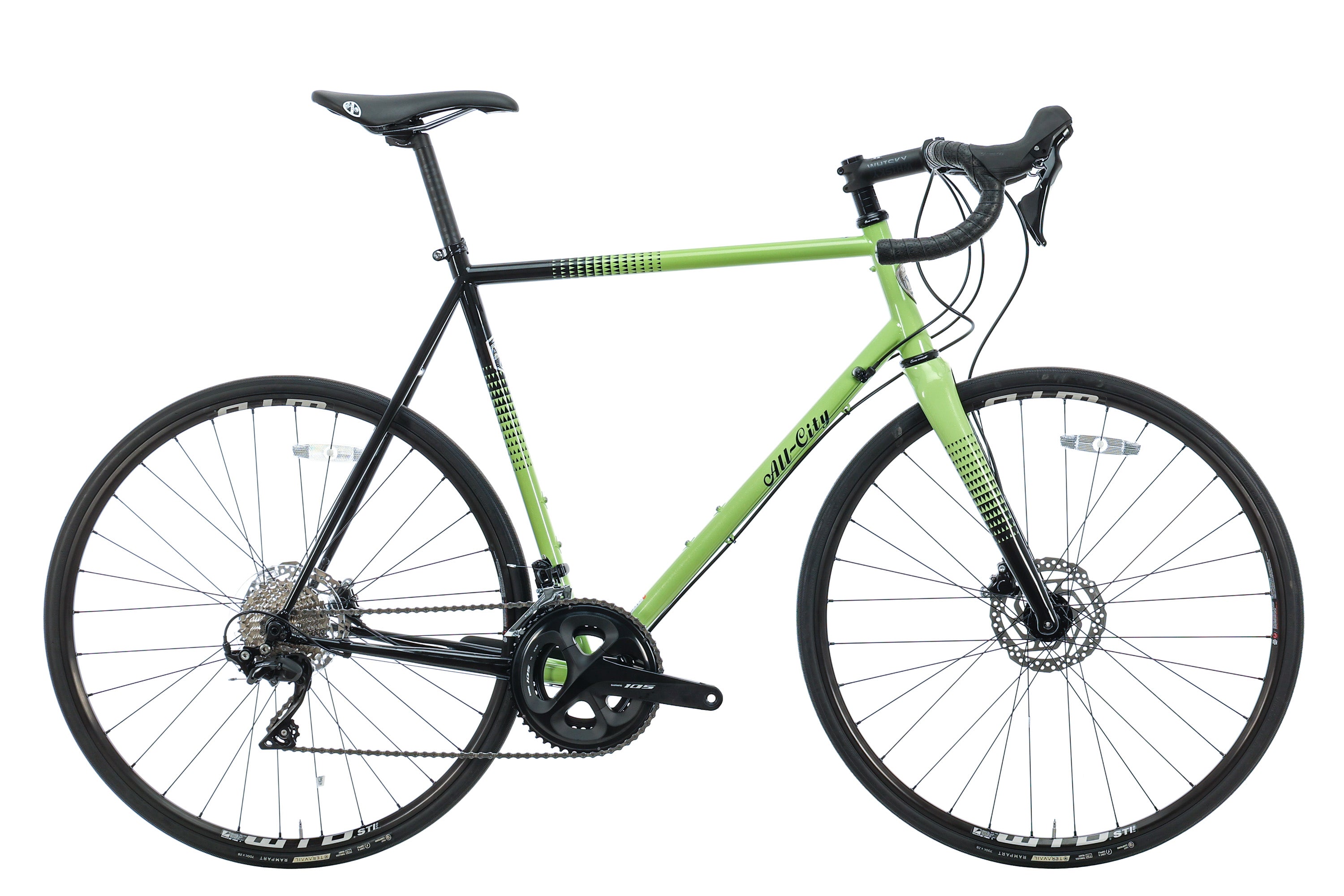 All City Zig Zag 105 Road Bike 2023 - 58cm Lightweight Aluminum Frame with Shimano 105 Groupset - Perfect for Commuting, Fitness Riding & Weekend Adventures
