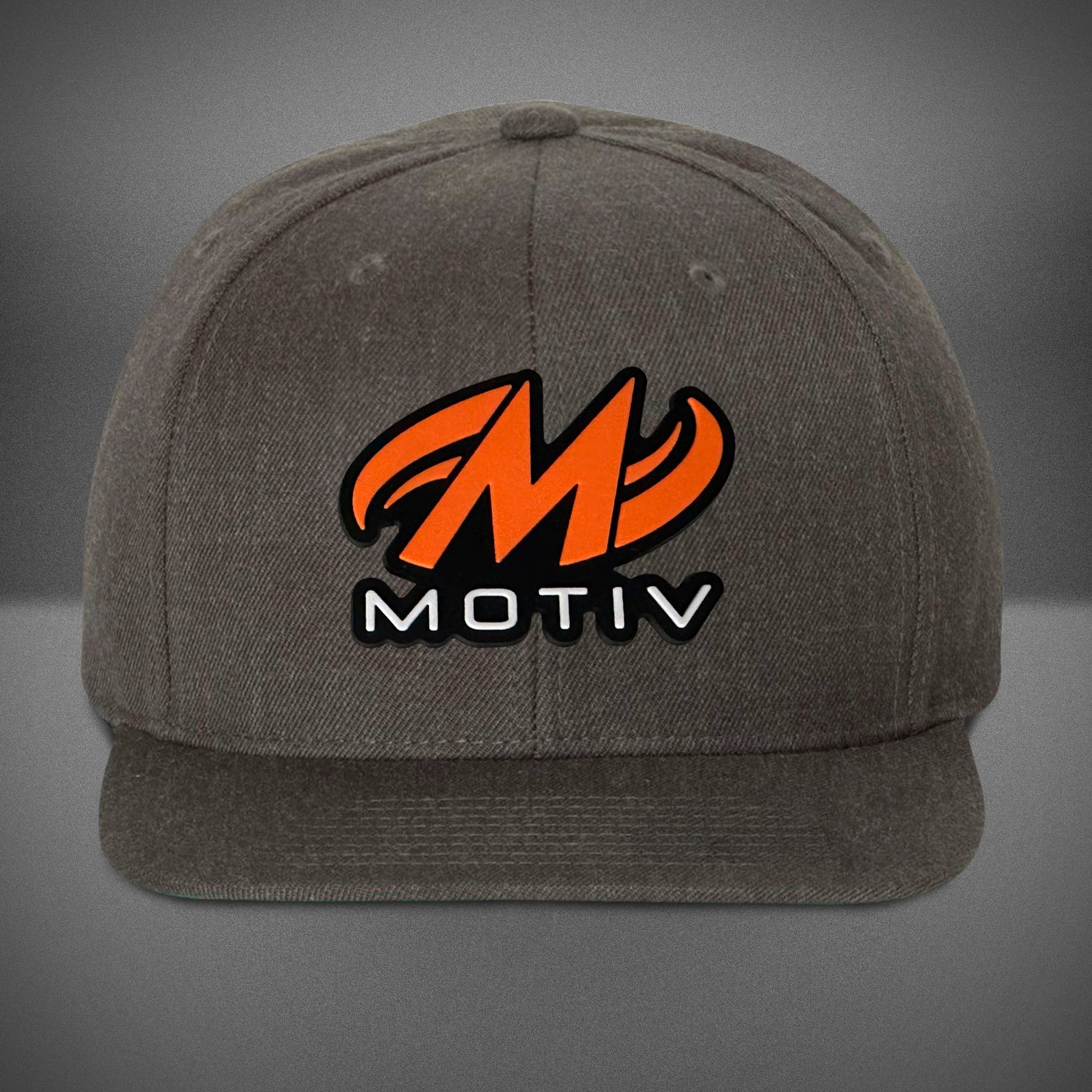 Motiv Flat Bill Snapback Cap - Dark Heather Adjustable Baseball Hat for Men & Women - Perfect for Sports, Streetwear & Casual Outfits