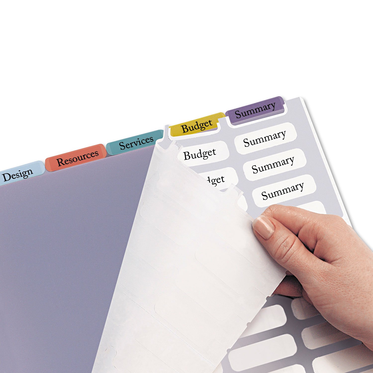 Avery Index Maker Clear Label Punched Dividers - 5-Tab Set for Organizing Files, Folders & Office Documents | Perfect for Home, Office & School Organization