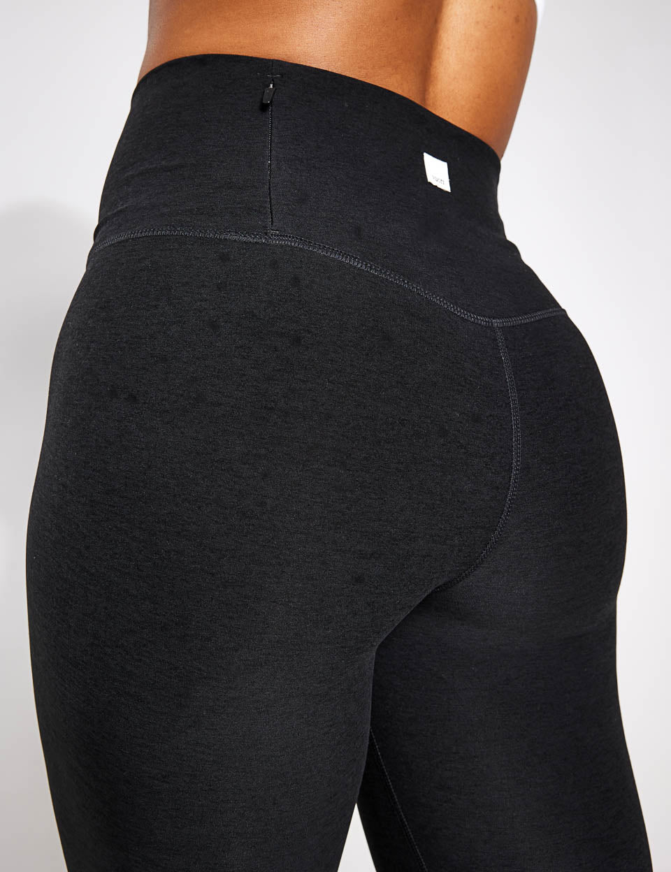 Clean Elevation High-Waisted Yoga Leggings for Women - Black Heather - Perfect for Workouts, Running & Everyday Comfort