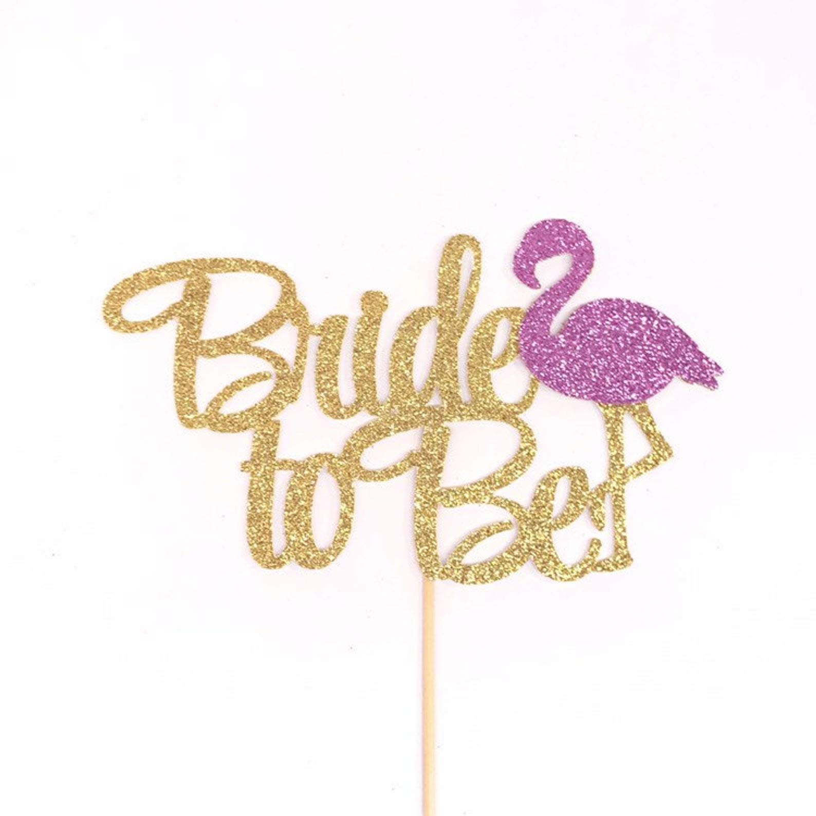 Elegant Bride to Be Cake Topper - Tropical & Flamingo Theme Wedding Shower Decoration for Bachelorette Parties, Beach Weddings & Bridal Showers