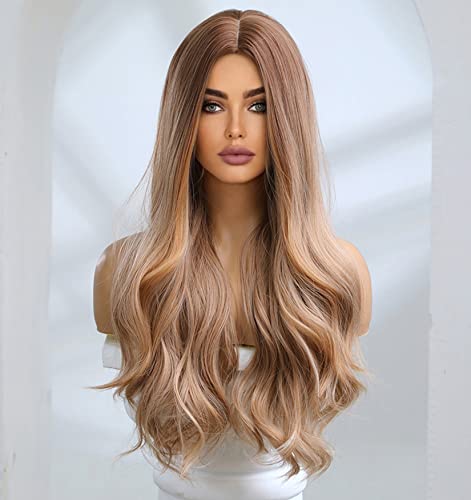 Platinum Blonde Ombre Lace Front Wig - Natural Looking Human Hair Wig for Women | Perfect for Cosplay, Parties & Daily Wear