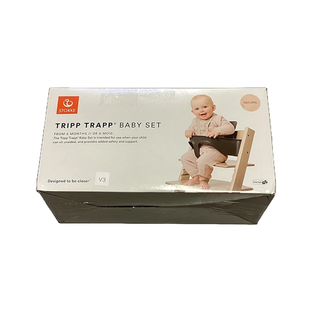 Stokke Tripp Trapp Baby High Chair Set - Natural Walnut Wood for Safe & Comfortable Feeding | Perfect for Newborns to Toddlers at Home or Restaurant