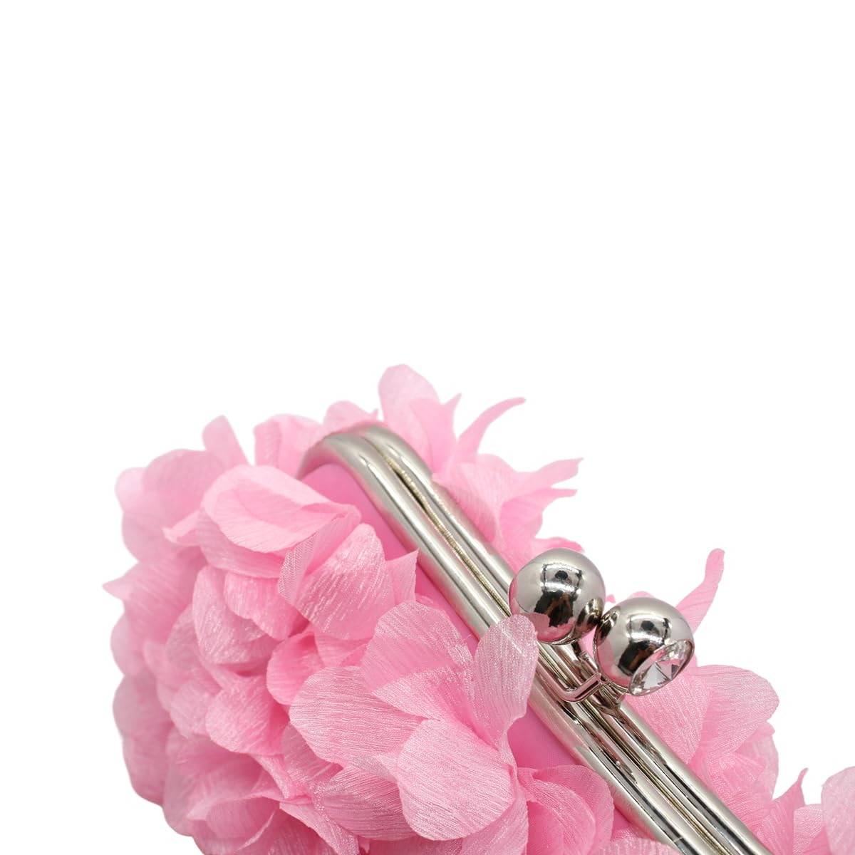 Elegant Floral Clutch Purse for Women - Satin Evening Bag with Applique Flowers - Perfect for Weddings, Prom, Parties & Special Occasions