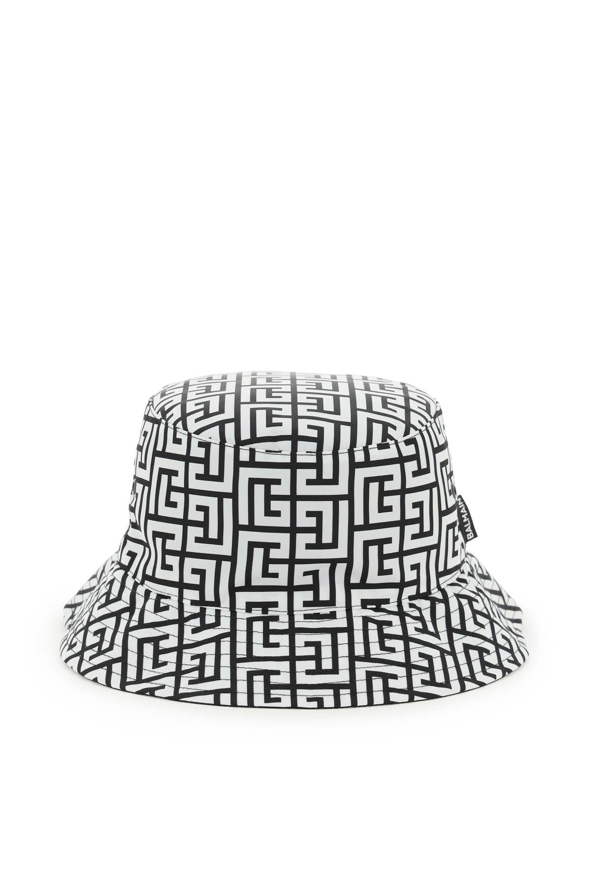 Balmain Monogram Nylon Bucket Hat for Men & Women - Stylish Sun Protection for Outdoor Activities, Beach, and Travel