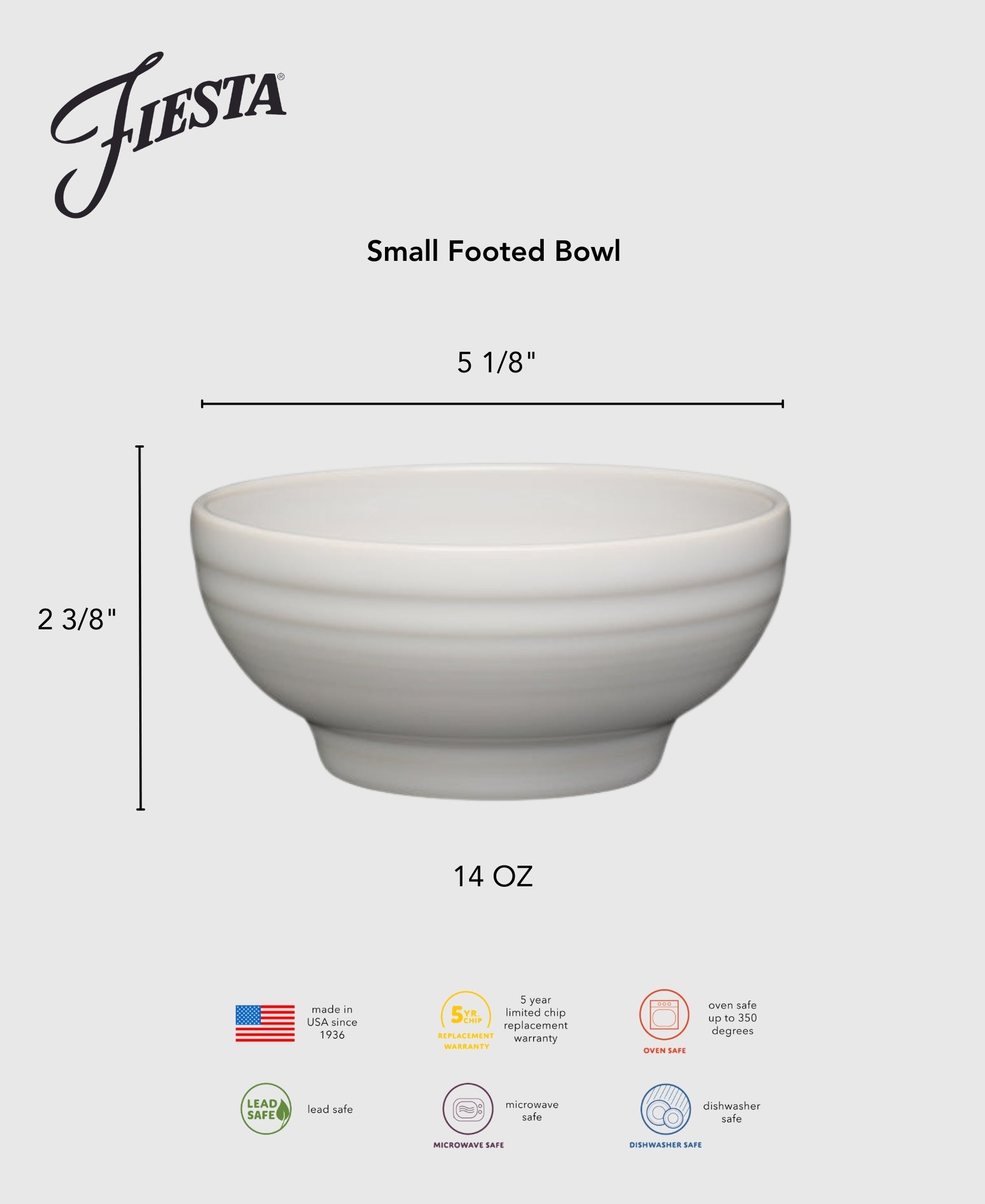 5 1/8 Inch Small Footed Bowl - 14 oz Ceramic Serving Dish for Desserts, Salads & Snacks - Perfect for Parties, Dining & Home Decor