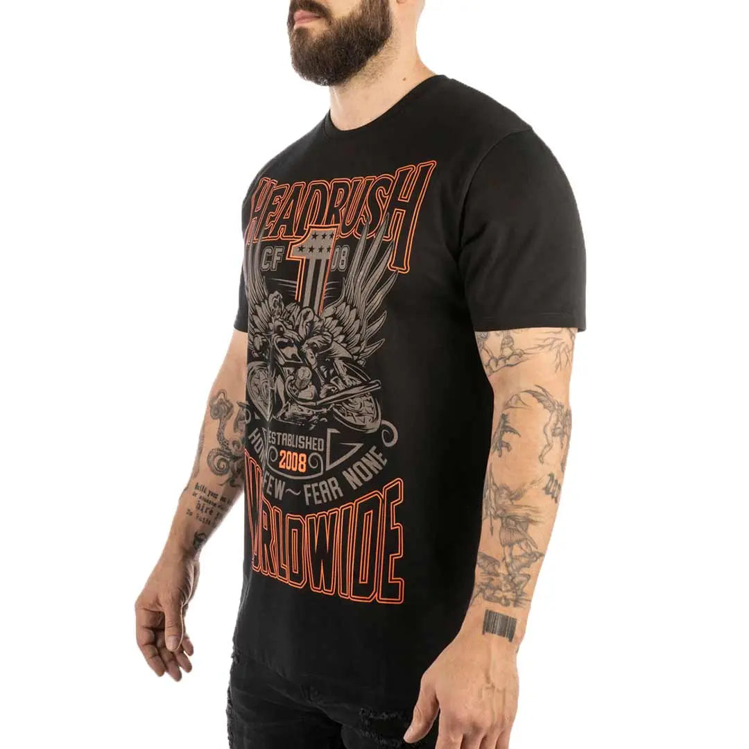 Headrush Men's Original Worldwide T-Shirt - Comfortable Cotton Tee for Casual Wear, Travel & Everyday Outfits