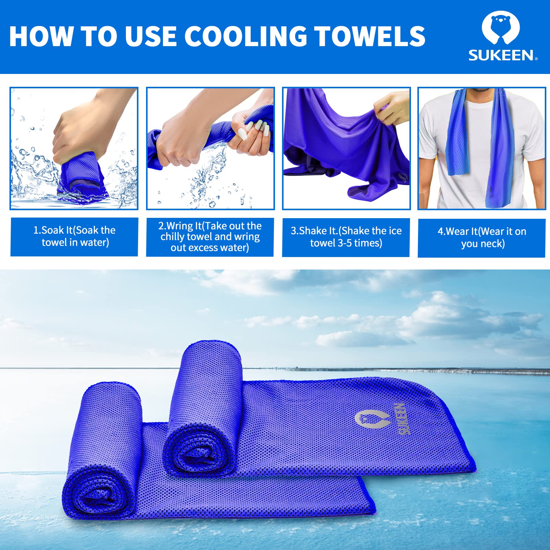 4 Pack Cooling Towel (40