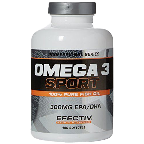Efectiv Nutrition Omega 3 Sport 180 Softgels - Premium Fish Oil Supplement for Athletes & Active Lifestyle | Supports Heart, Brain & Joint Health | Ideal for Pre-Workout & Post-Training Recovery