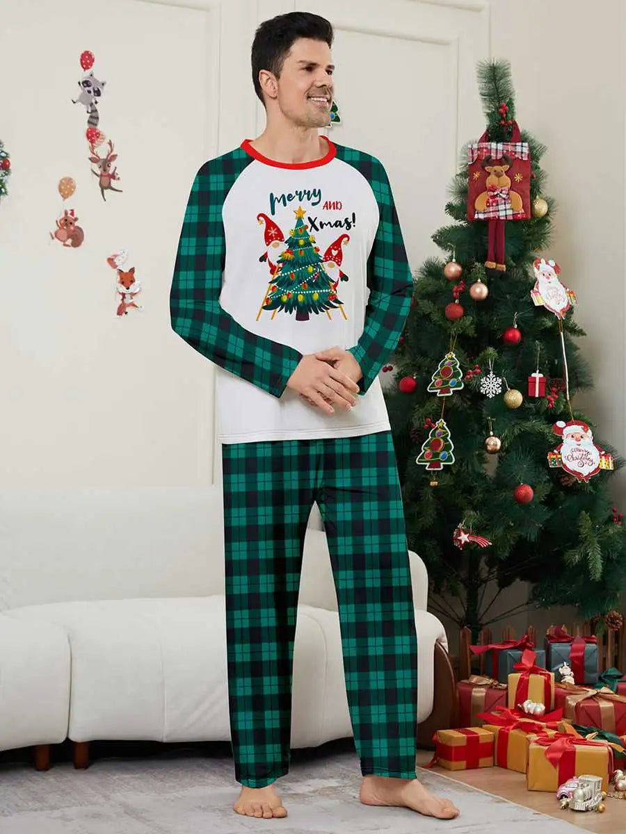 Christmas Matching Family Pajamas Set - Cozy Holiday Pjs with Festive Christmas Tree Design - Perfect for Family Photos, Christmas Morning & Holiday Gatherings