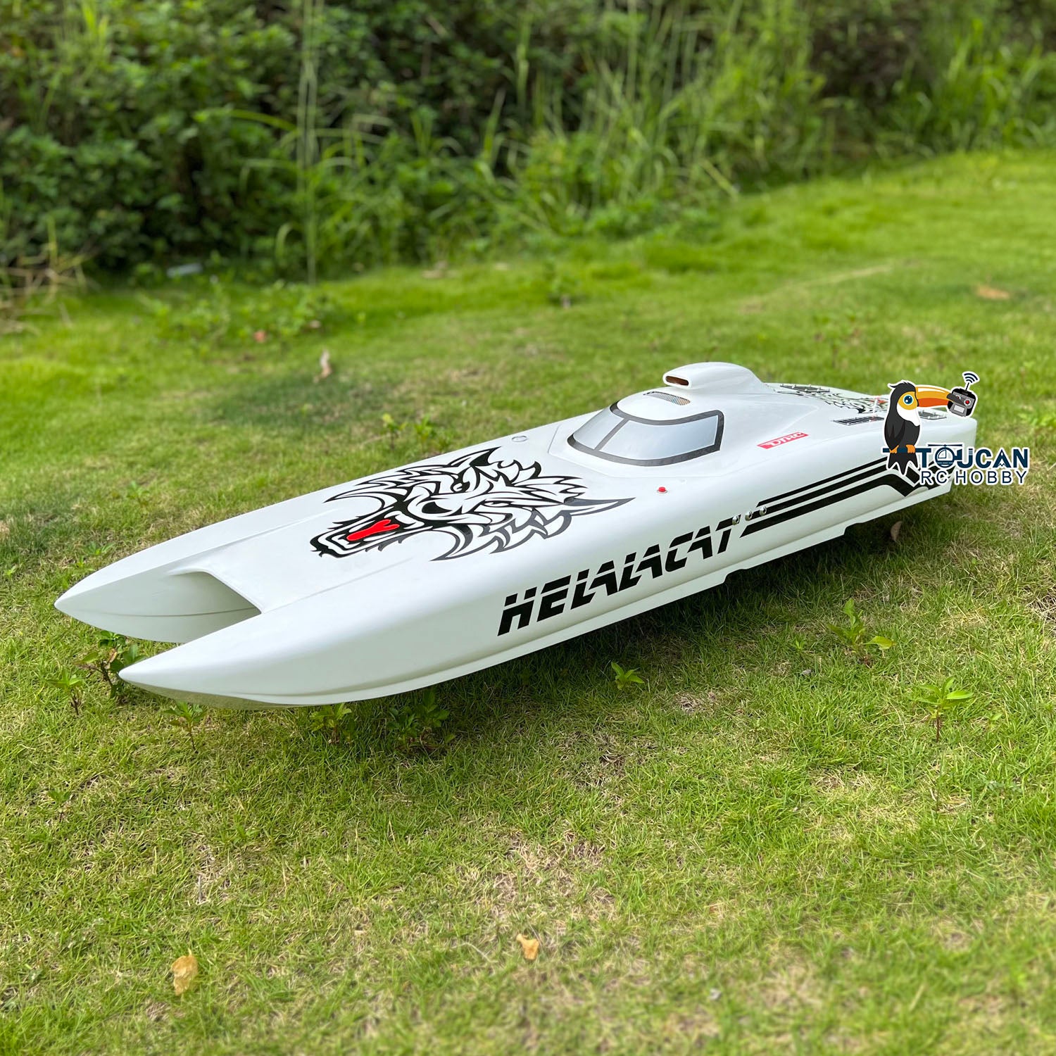 G30E 30CC Gas-Powered RC Racing Boat Kit - Pre-Painted Fiberglass Hull for Advanced Hobbyists (1300x360x220mm) - DIY Model Building for Lakes & Ponds Racing
