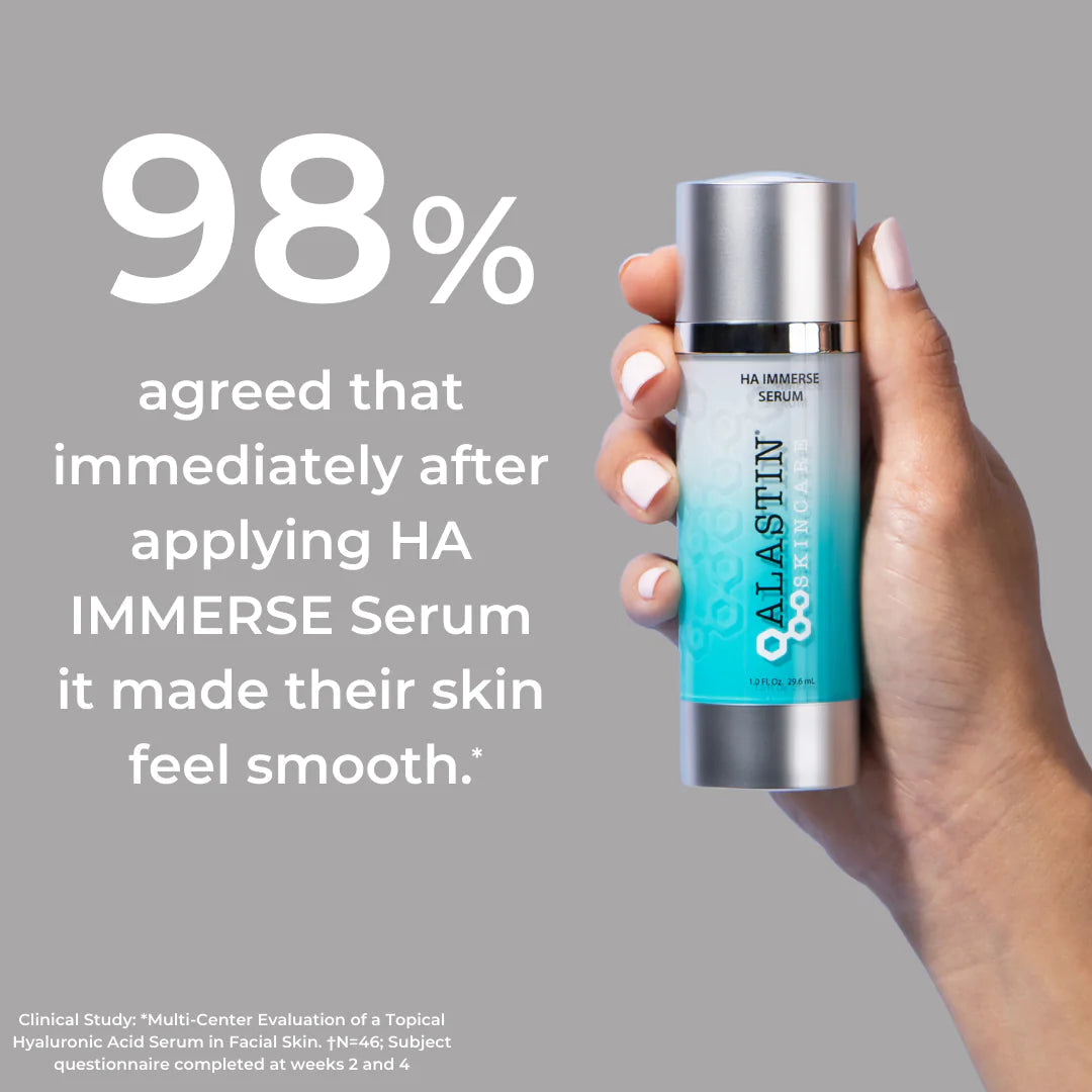 Alastin HA (Hyaluronic Acid) IMMERSE Serum - Hydrating Anti-Aging Face Serum for Dry Skin - Perfect for Nighttime Skincare Routine & Daily Moisturizing