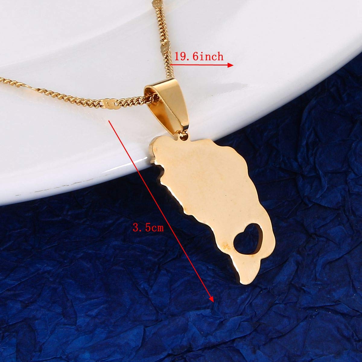 Dominica Map Charm Pendant Necklace - Unique Dominican Souvenir Gift for Travel Lovers & Island Enthusiasts - Perfect for Birthdays, Anniversaries & Cultural Celebrations