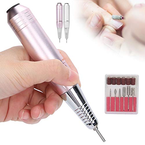Professional Electric Nail File Kit - Rechargeable USB Nail Drill with Dust Collector for Manicure & Pedicure | Portable Nail Care Machine for Home & Salon Use (Pink)