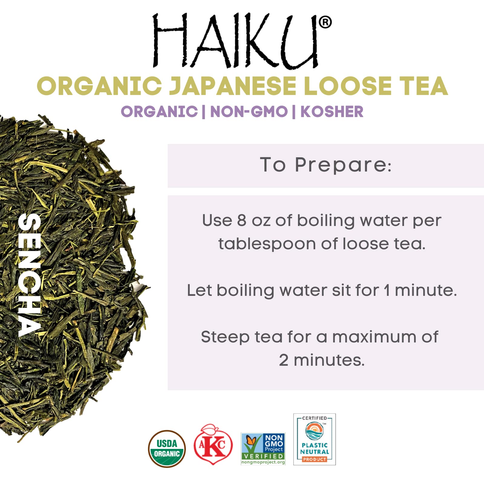 Premium Organic Japanese Sencha Green Tea Loose Leaf - USDA Certified, Resealable Bag (35 oz) - Authentic Product of Japan for Daily Wellness & Relaxation