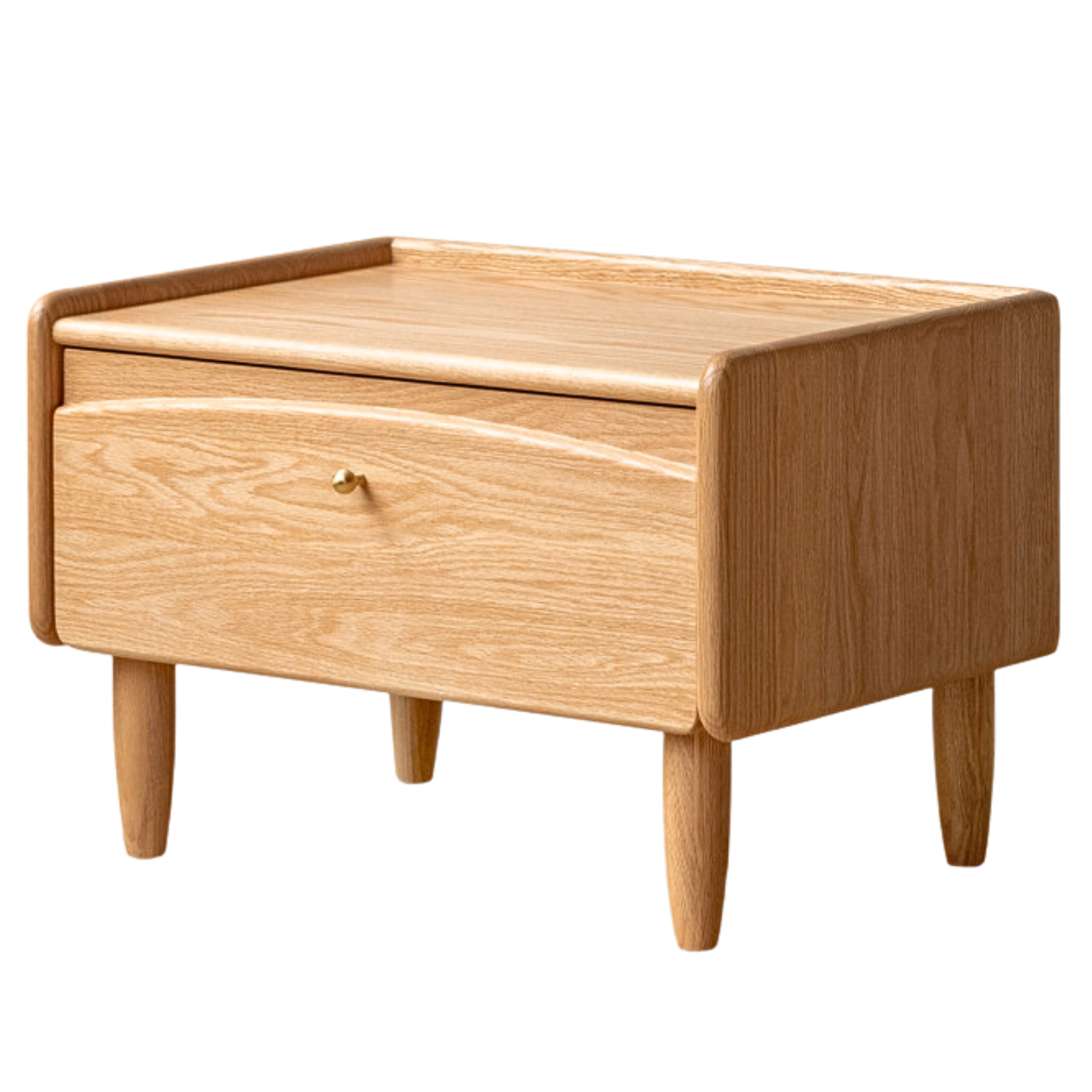 Solid Oak Wood Small Dressing Table with Mirror - Compact Vanity Desk for Bedroom, Makeup & Beauty Station - Perfect for Small Spaces & Apartment Living