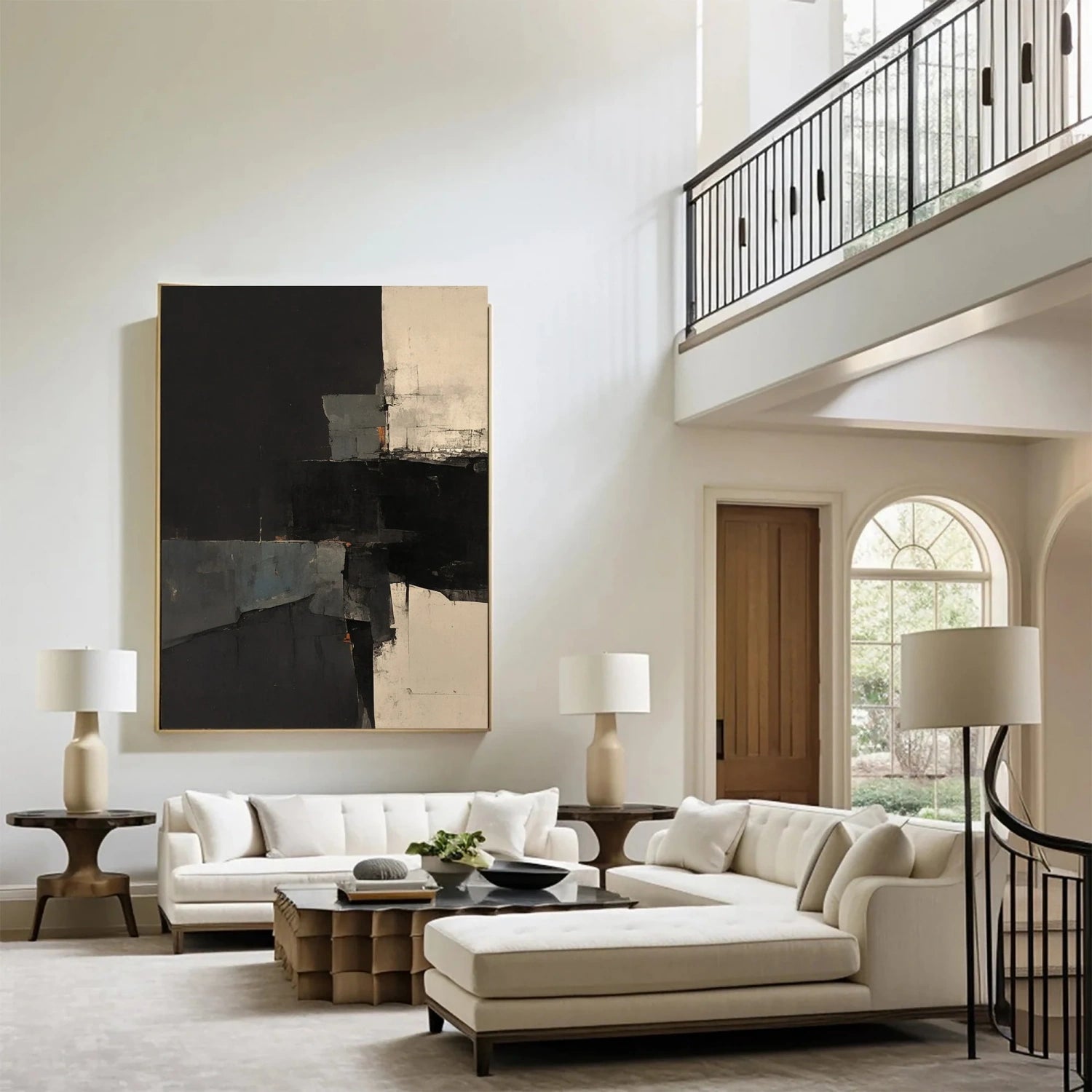 Abstract Tranquility Art Painting #WS251 - Modern Wall Decor for Living Room, Bedroom & Office - Serene Contemporary Canvas Artwork for Home & Workspace