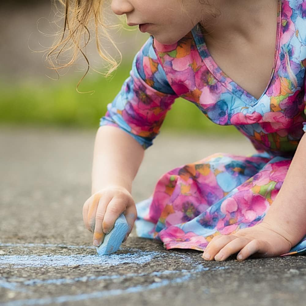 48-Pack Vibrant Scented Neon Sidewalk Chalk for Kids - Jumbo Washable Cone-Shaped Chalk for Outdoor Play, Street Art & Chalkboard Activities - Perfect for Driveway Drawing, Classroom Learning & Summer Fun
