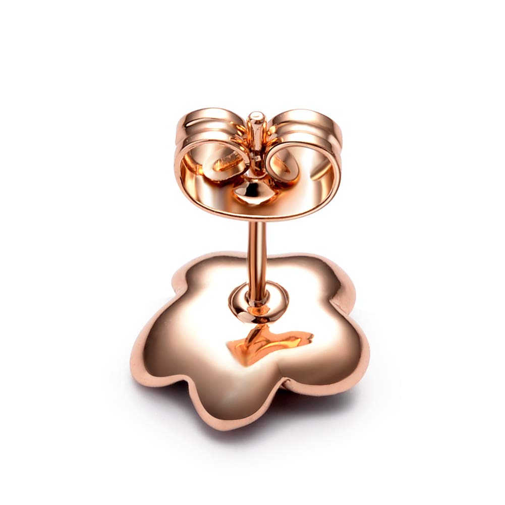 AllenCOCO Hypoallergenic Rose Flower Stud Earrings for Women - Nickel Free Sensitive Ear Jewelry in Gold & Silver | Perfect for Valentine's Day, Anniversary Gifts & Everyday Wear