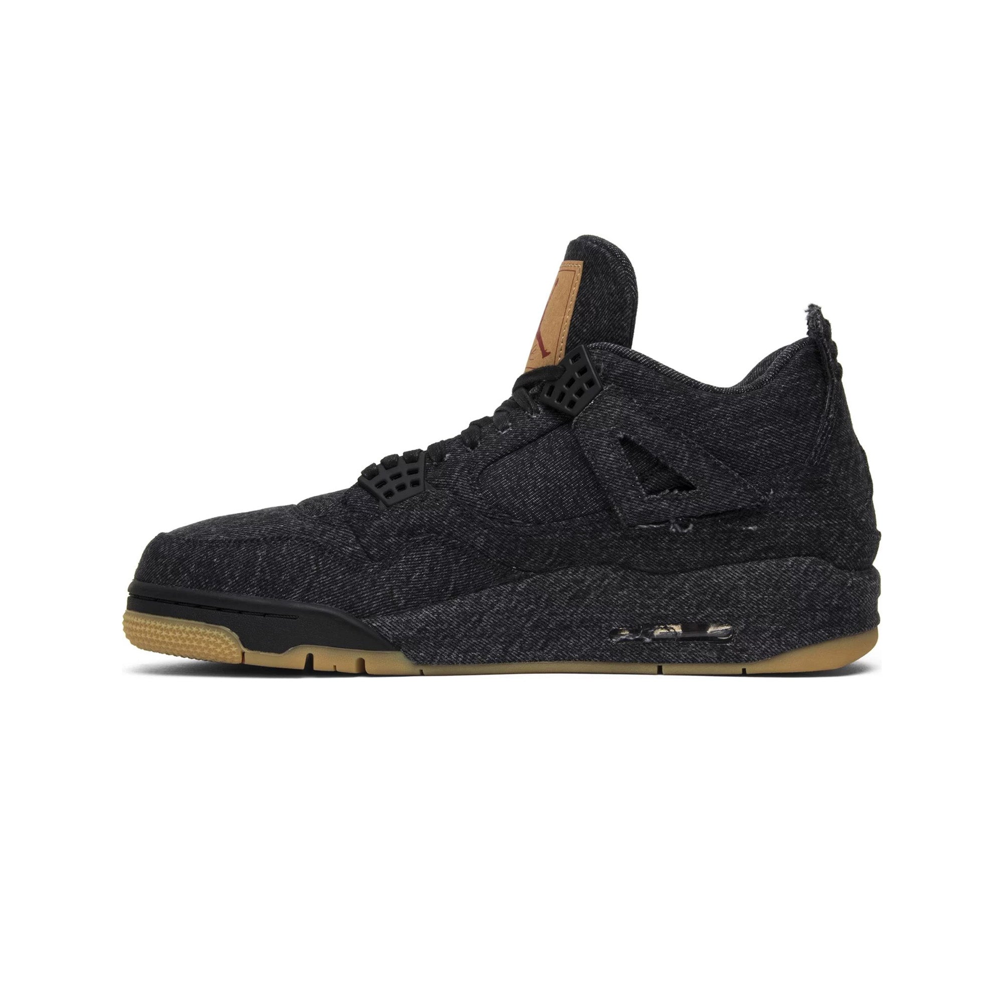Air Jordan 4 x Levi's Black Denim Sneakers (2018) - Men's Limited Edition Basketball Shoes for Streetwear & Casual Outfits