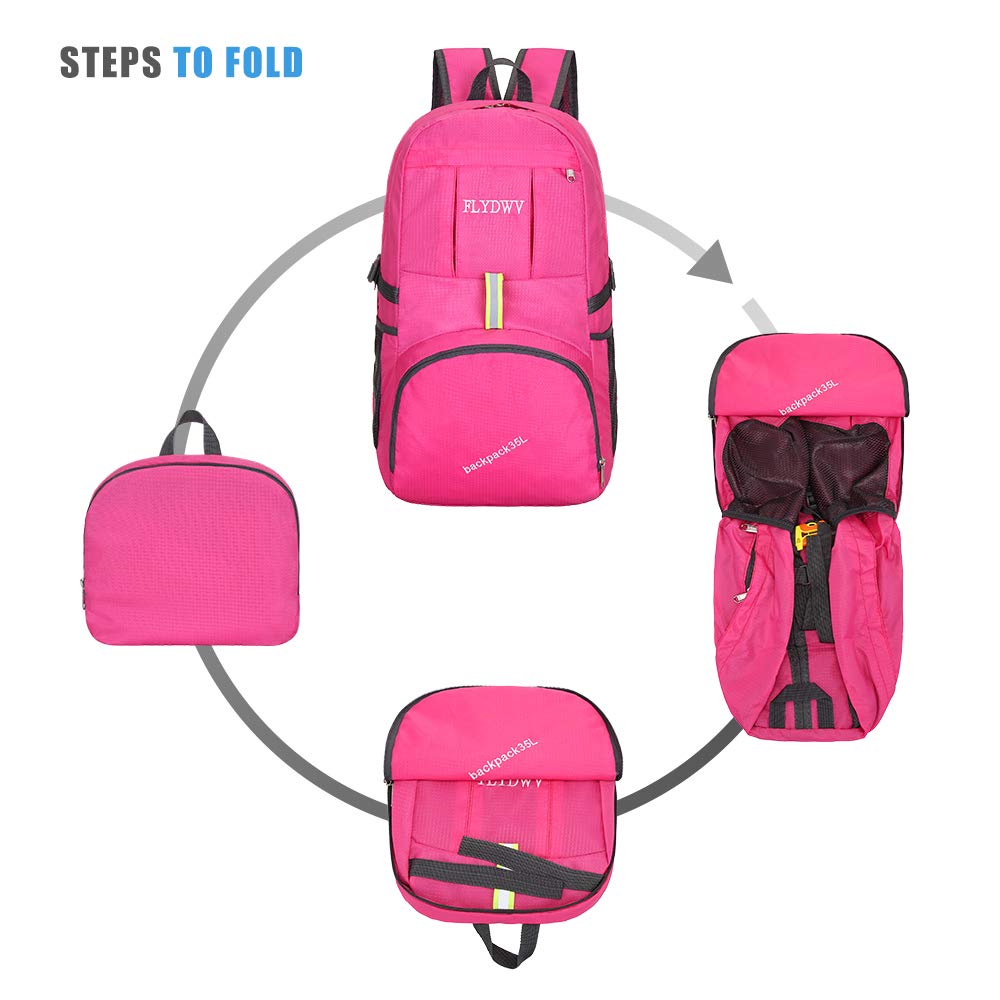 35L Lightweight Waterproof Hiking Backpack - Foldable Travel Daypack for Outdoor Adventures, Camping & Daily Commute