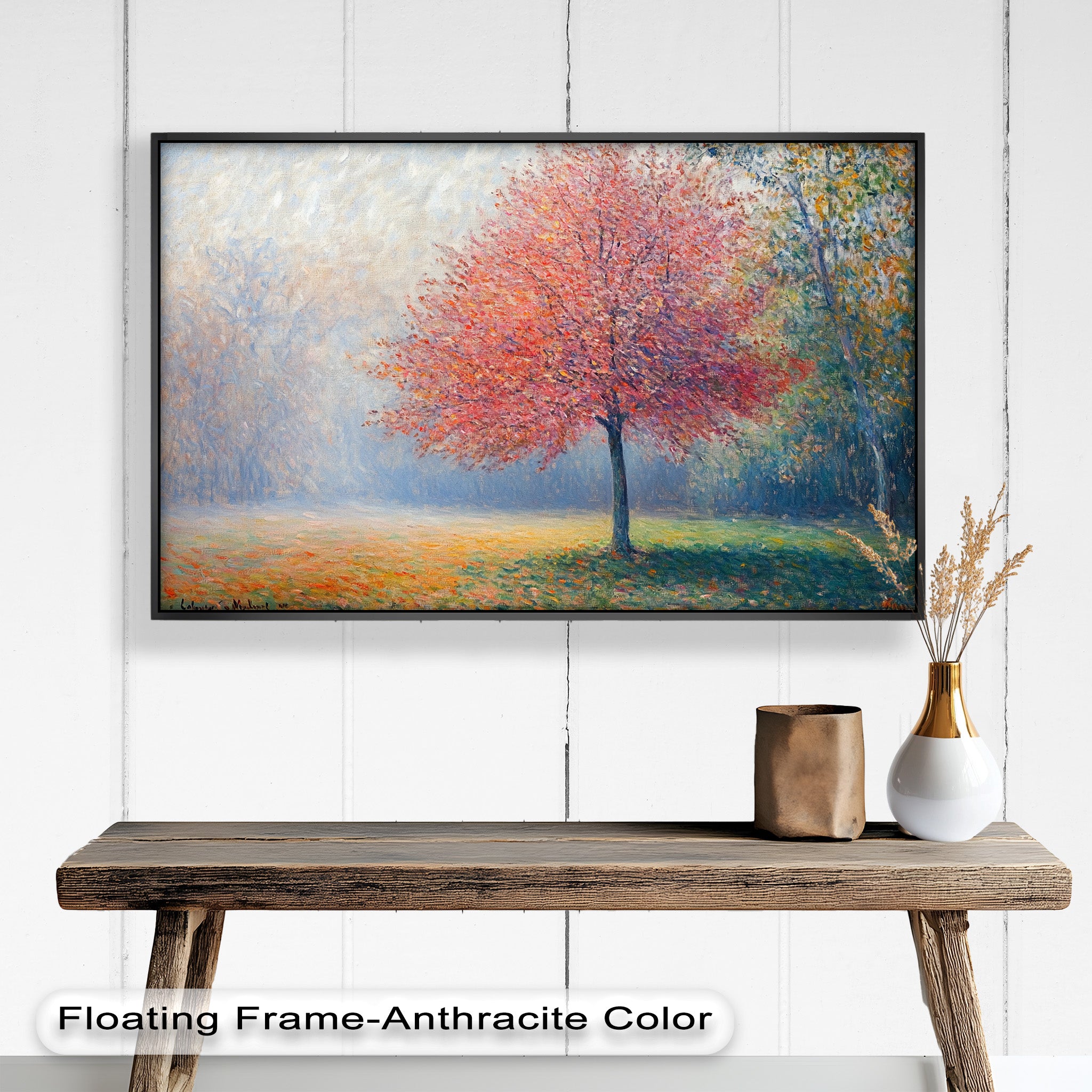 Autumn Radiance Impressionist Oil Painting - Handmade Landscape Artwork for Home Decor, Office Wall, Living Room & Gift
