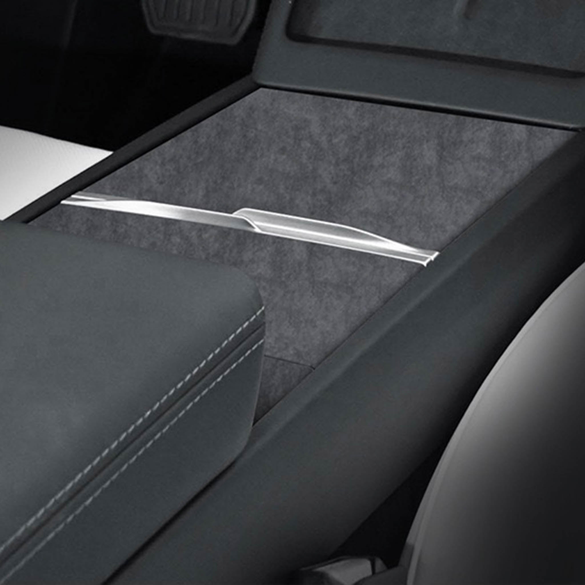 Premium Tesla Alcantara Center Console Wrap Sticker - Compatible with 2024+ Model 3 Highland & 2025+ Model Y Juniper - Upgrade Interior Protection & Style for Your Electric Vehicle
